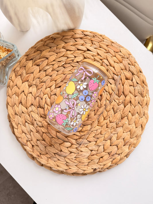 Glass Drinkware Fruits Mix