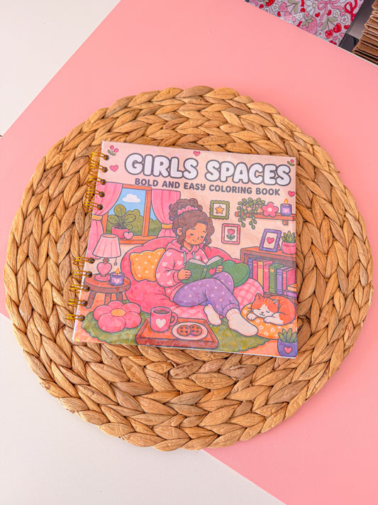 Coloring Book Girls Spaces