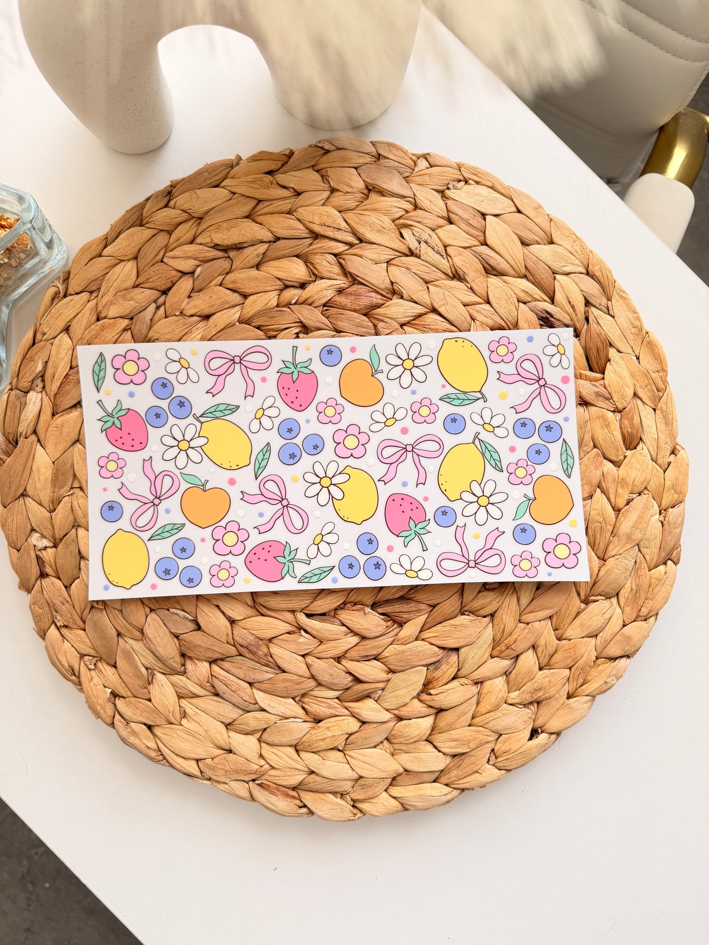 Glass Drinkware Fruits Mix