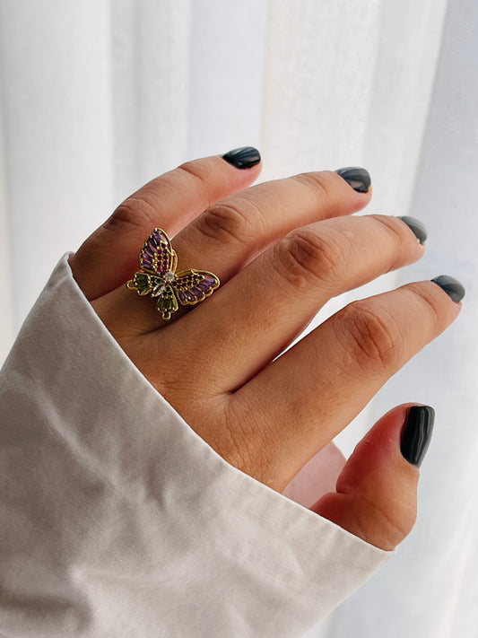 Anillo Mariposa Morado