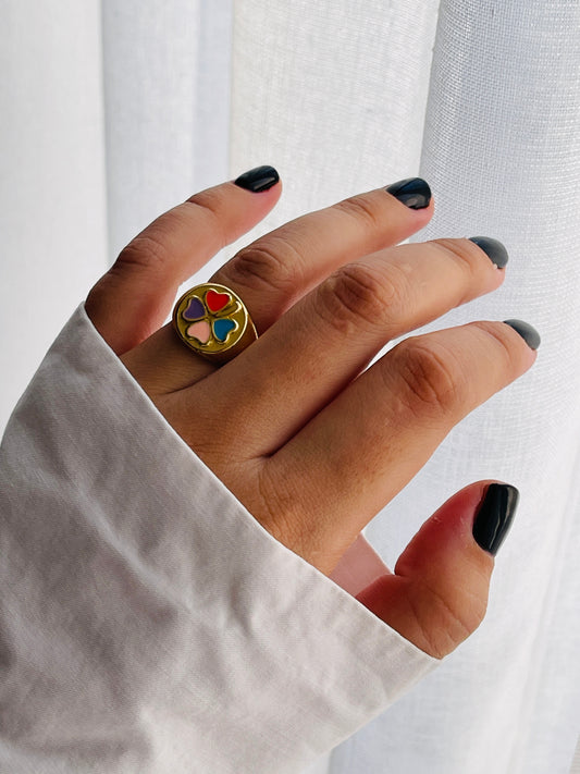 Anillo Trebol Pink
