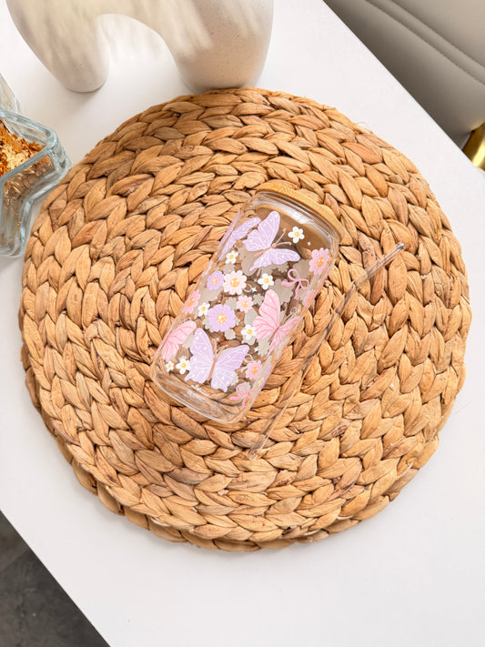 Glass Drinkware Butterfly