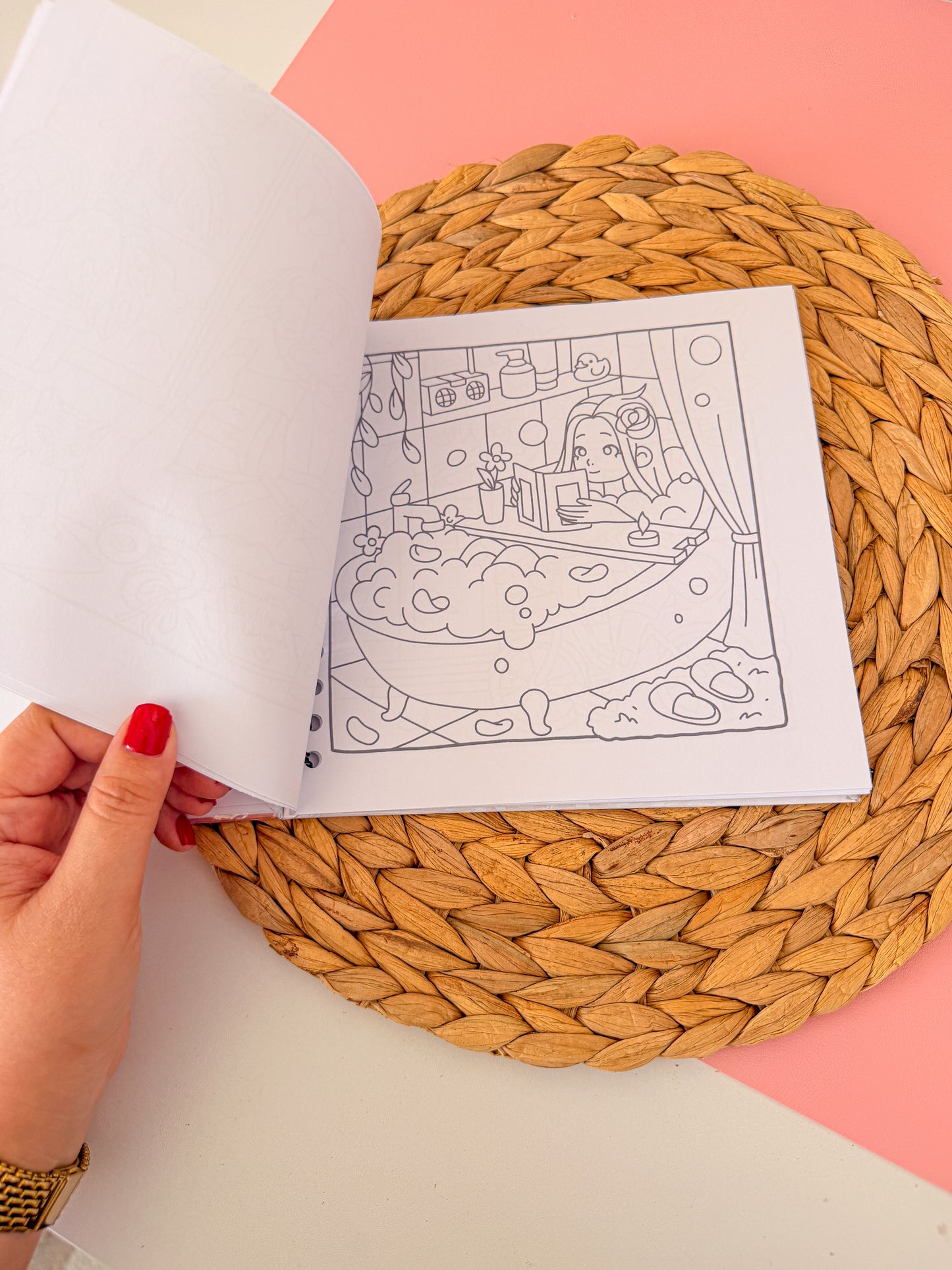 Coloring Book Cozy Girl Moments