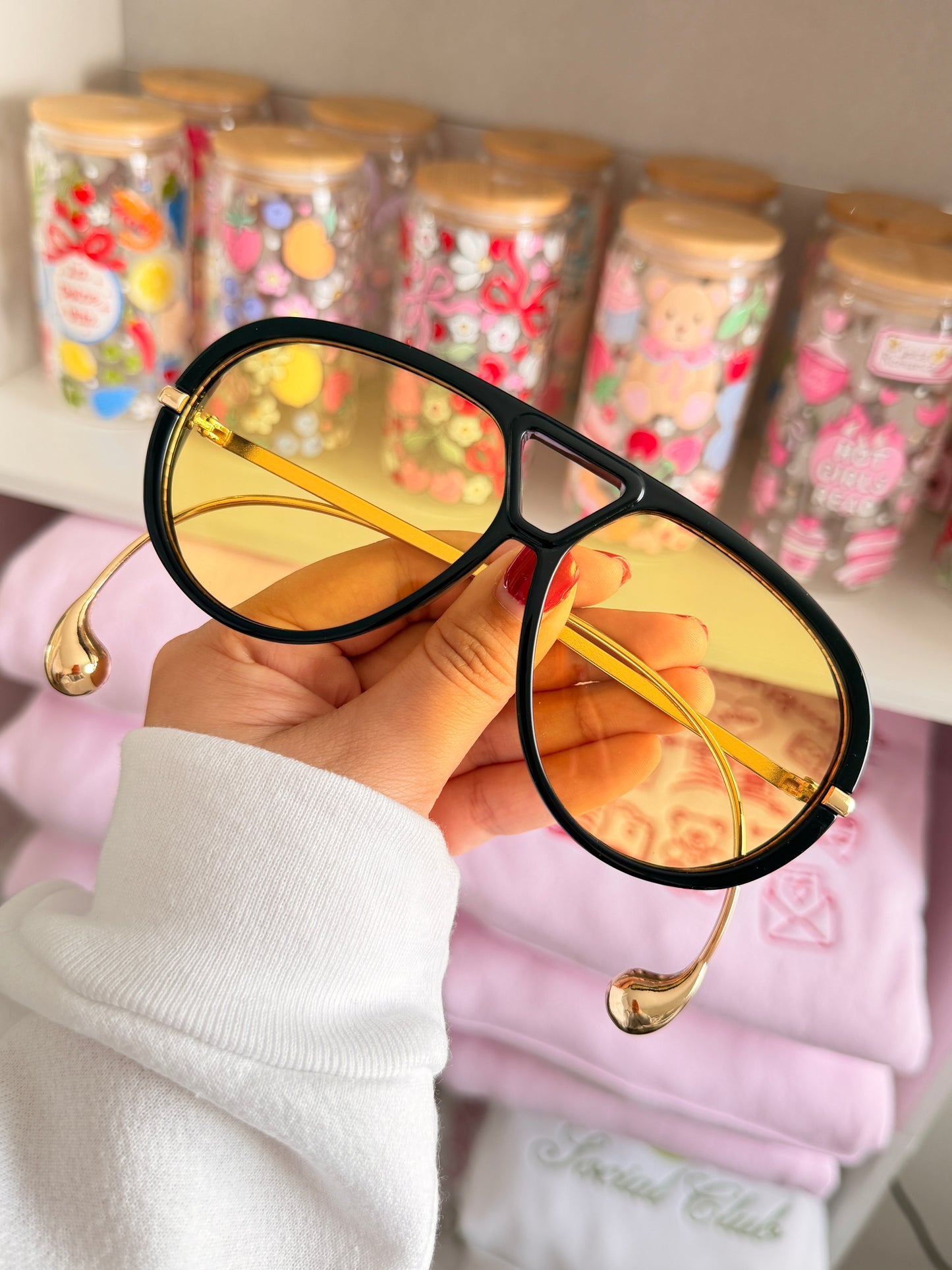 Lentes Tipo BV Amarillo Gota