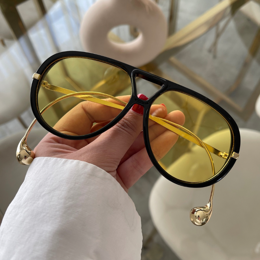 Lentes Tipo BV Amarillo Gota