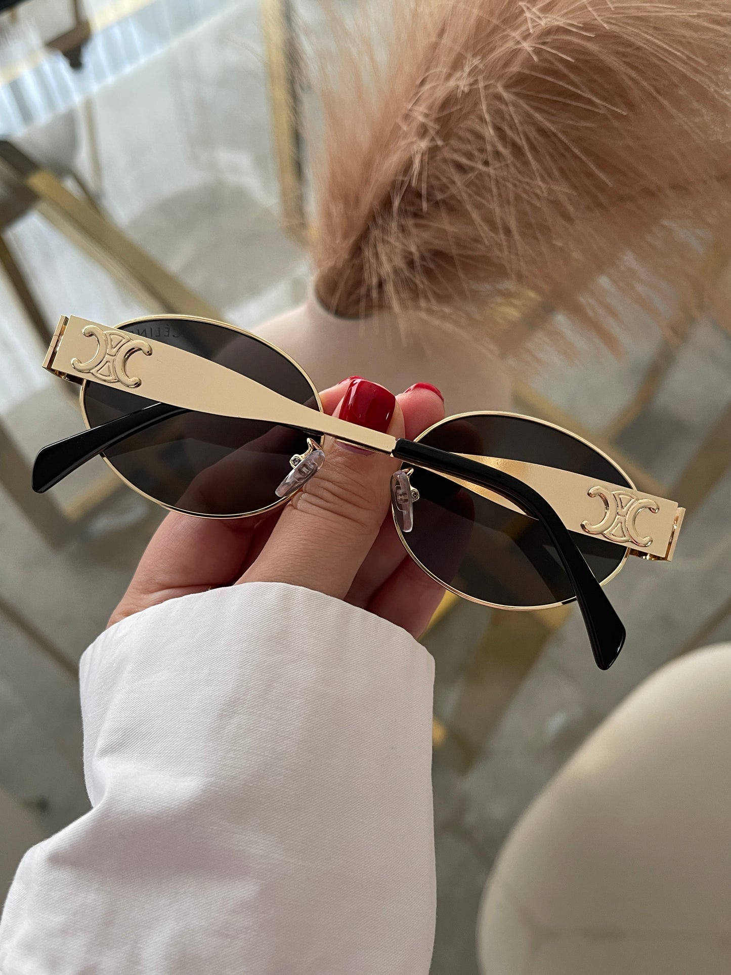 Lentes CL 011 Oval Dorados