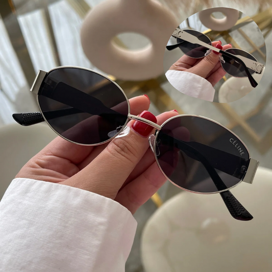 Lentes CL 010 Oval Plateados