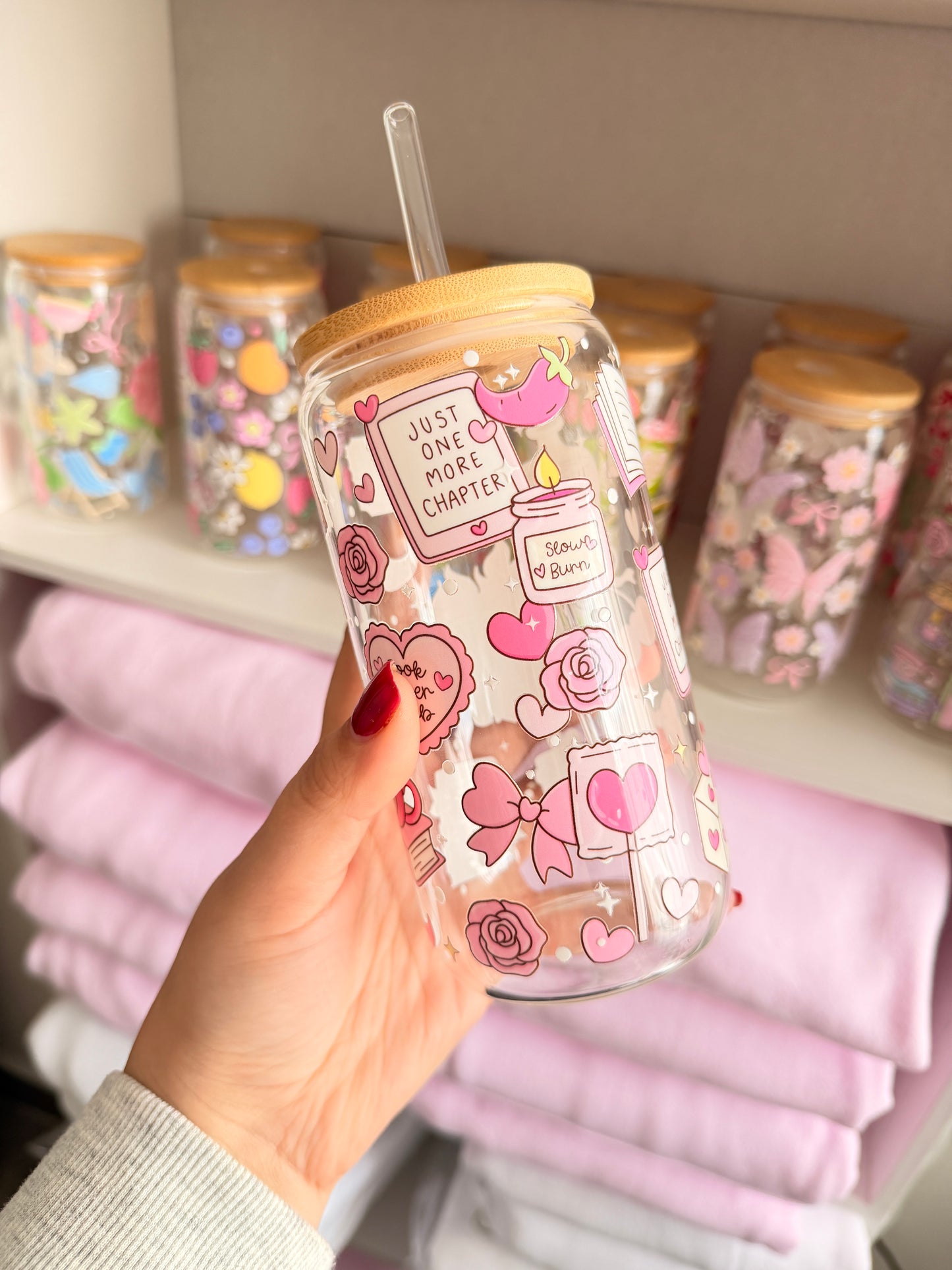 Glass Drinkware Book Lover