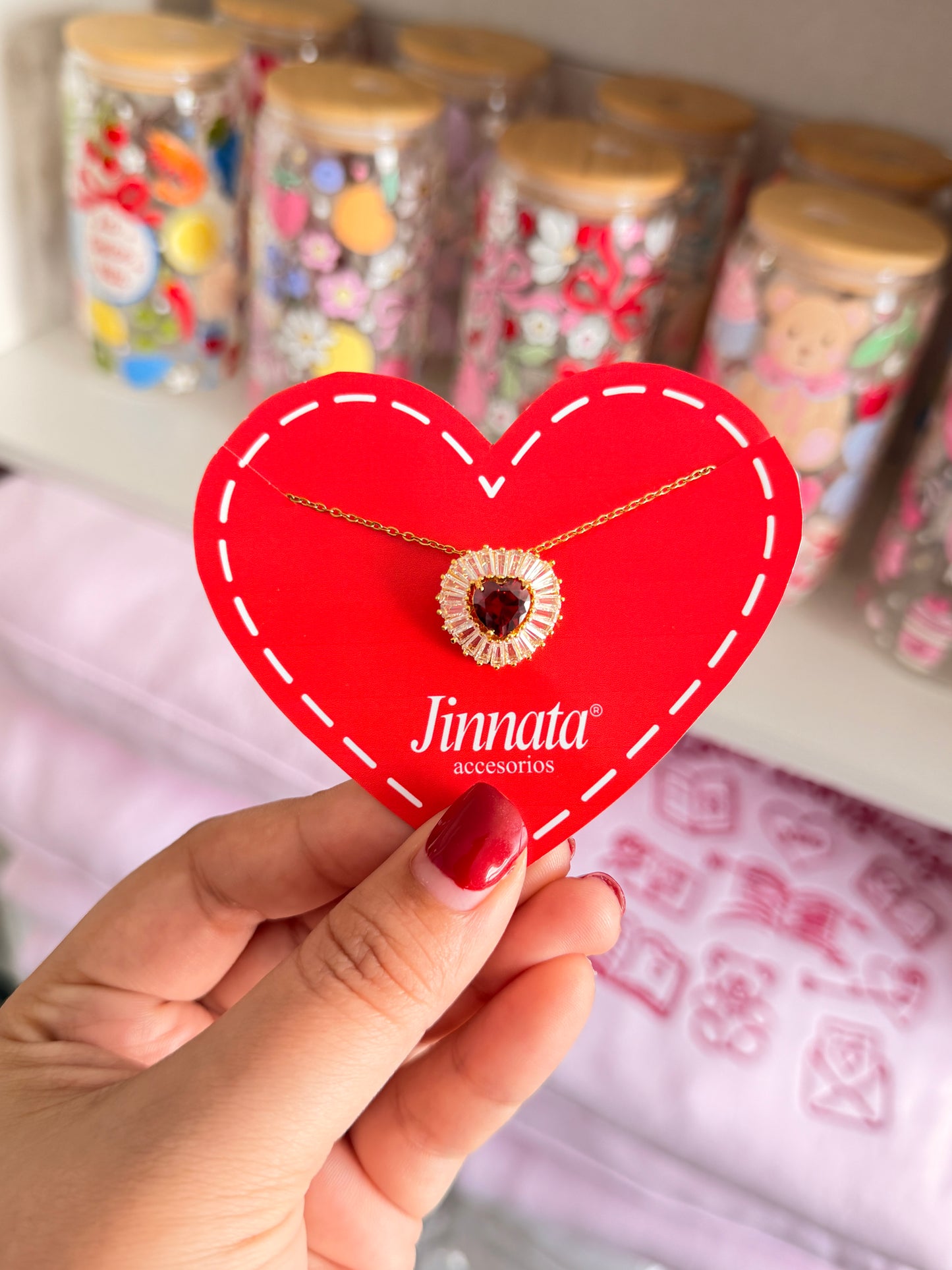 Collar Corazon Rojo