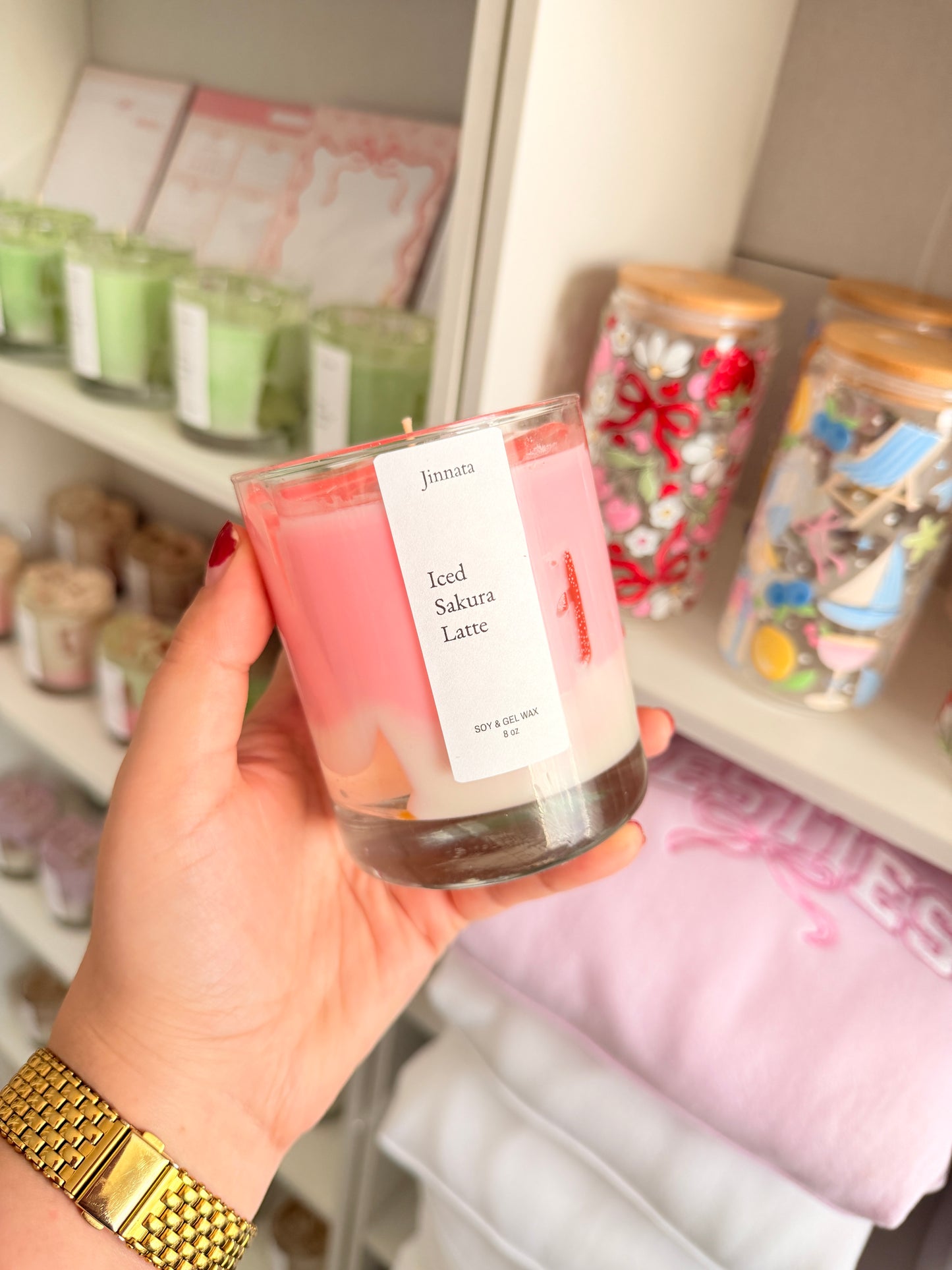 Iced Sakura Latte Candle