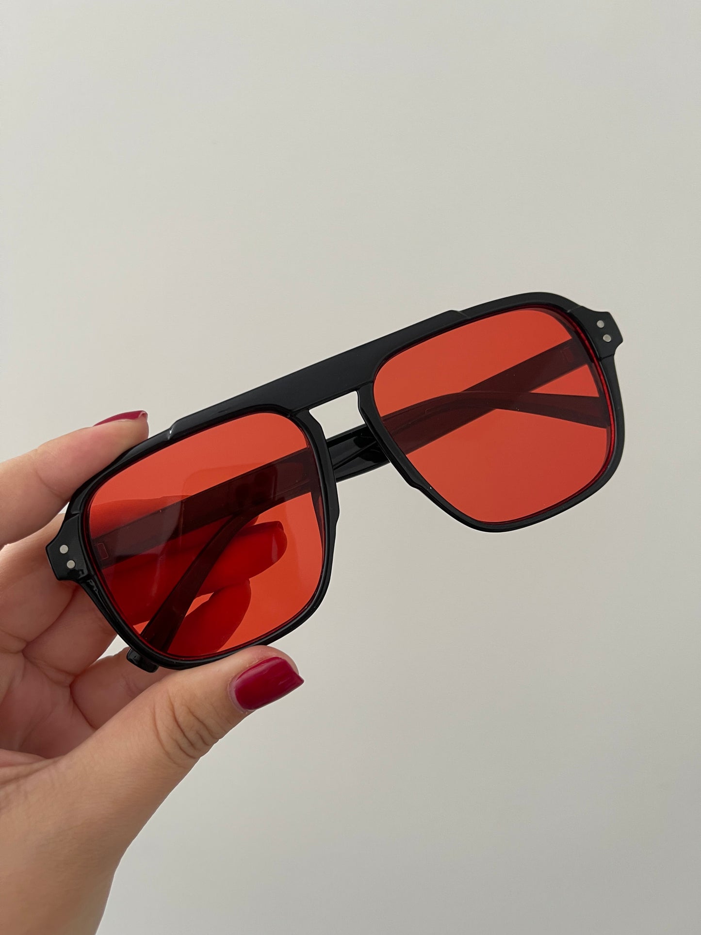 Lentes Aviator Rojos Clásicos