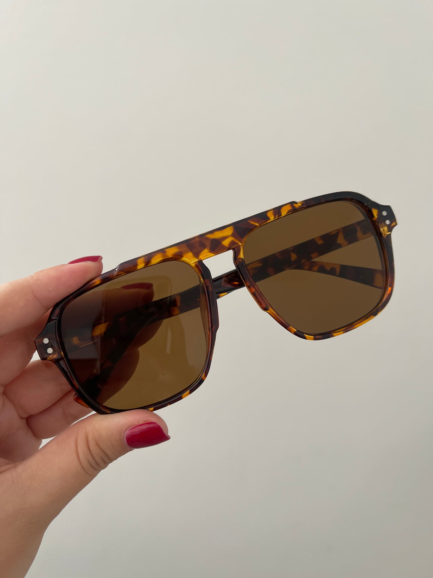 Lentes Aviator Café Print