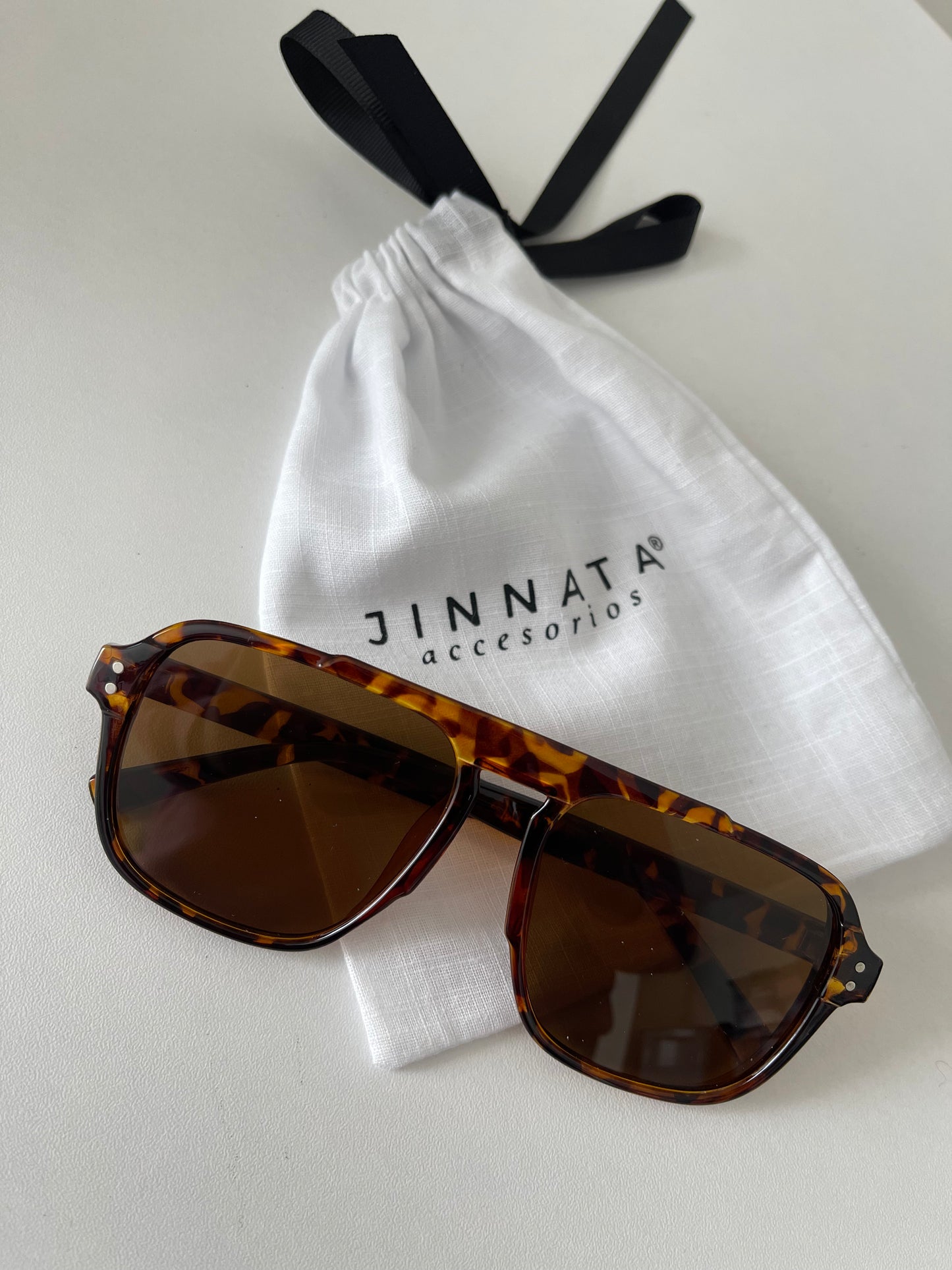 Lentes Aviator Café Print