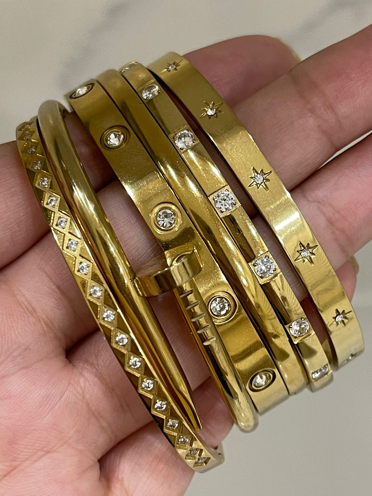 Pulseras chapa de oro