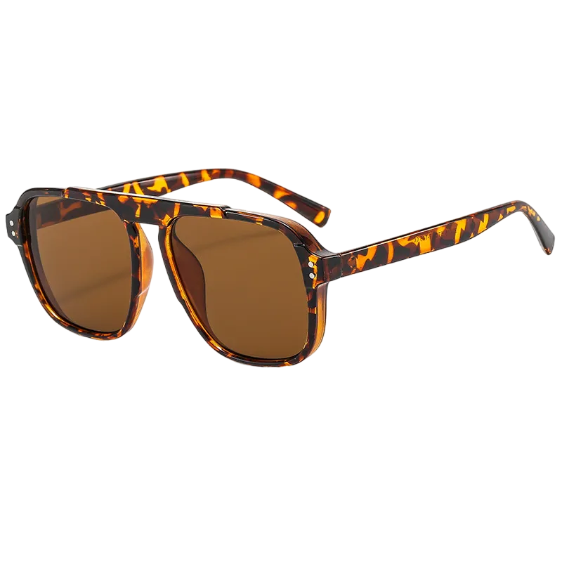 Lentes Aviator Café Print